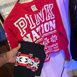 Girls PinkShirt and Leggings set